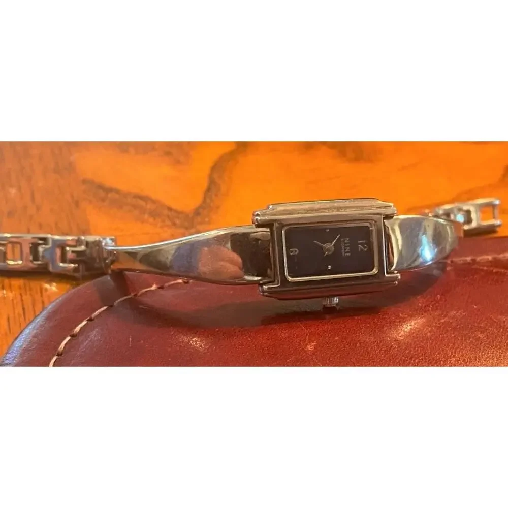 Women's 17mm Nine & co Silver Tone Watch, Bracelet Band
